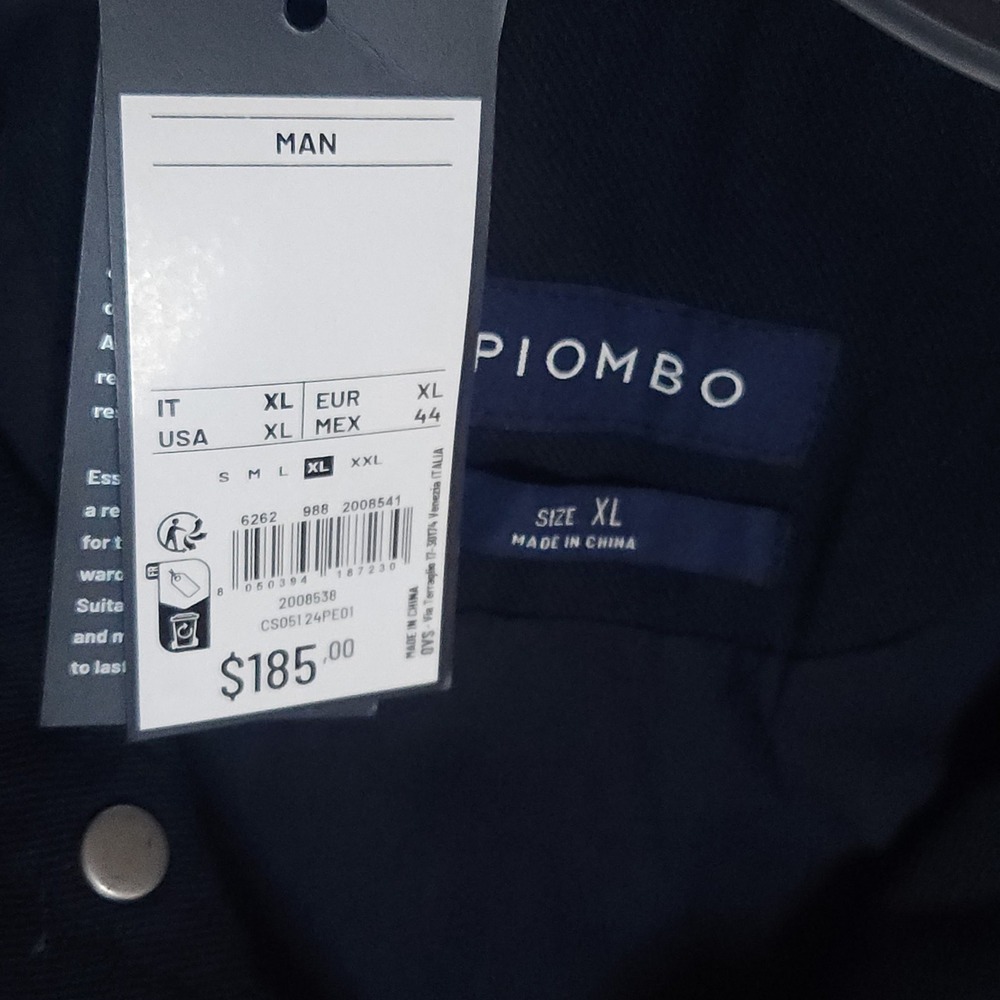 MP Massimo‎ PIOMBO Mens Navy Blue Canvas Field Jacket XLarge NWT $195 - Picture 6 of 11